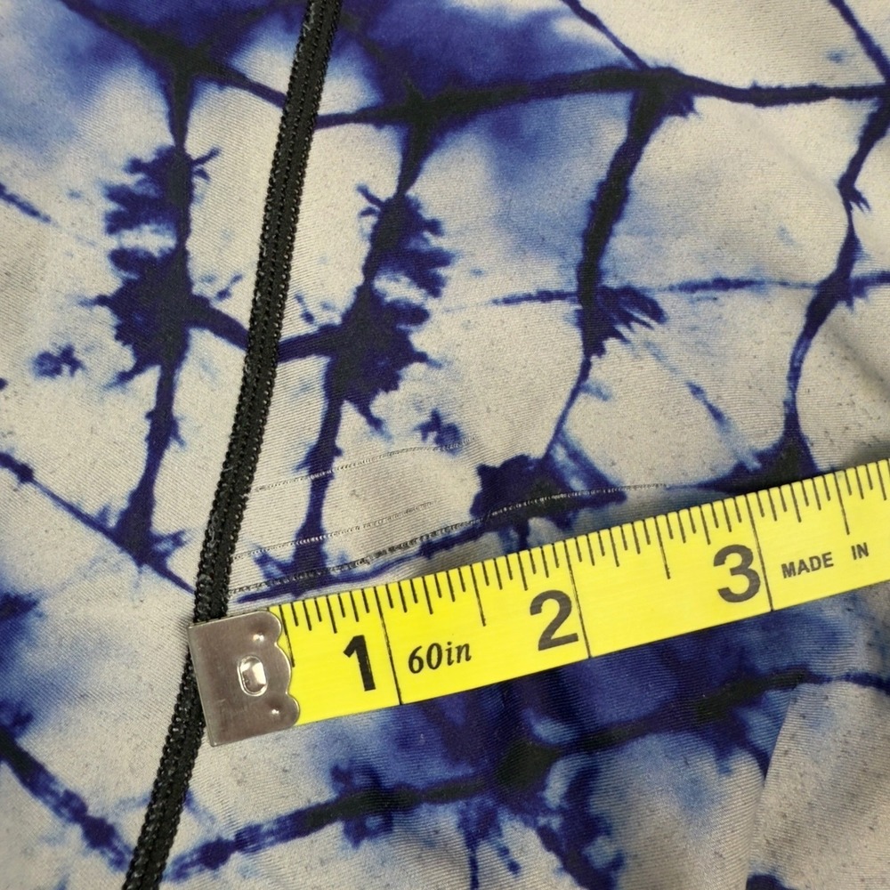 Ultracor Blue White Tie Dye Geometric Side Stripe Leggings Womens Size Medium - Picture 7 of 7